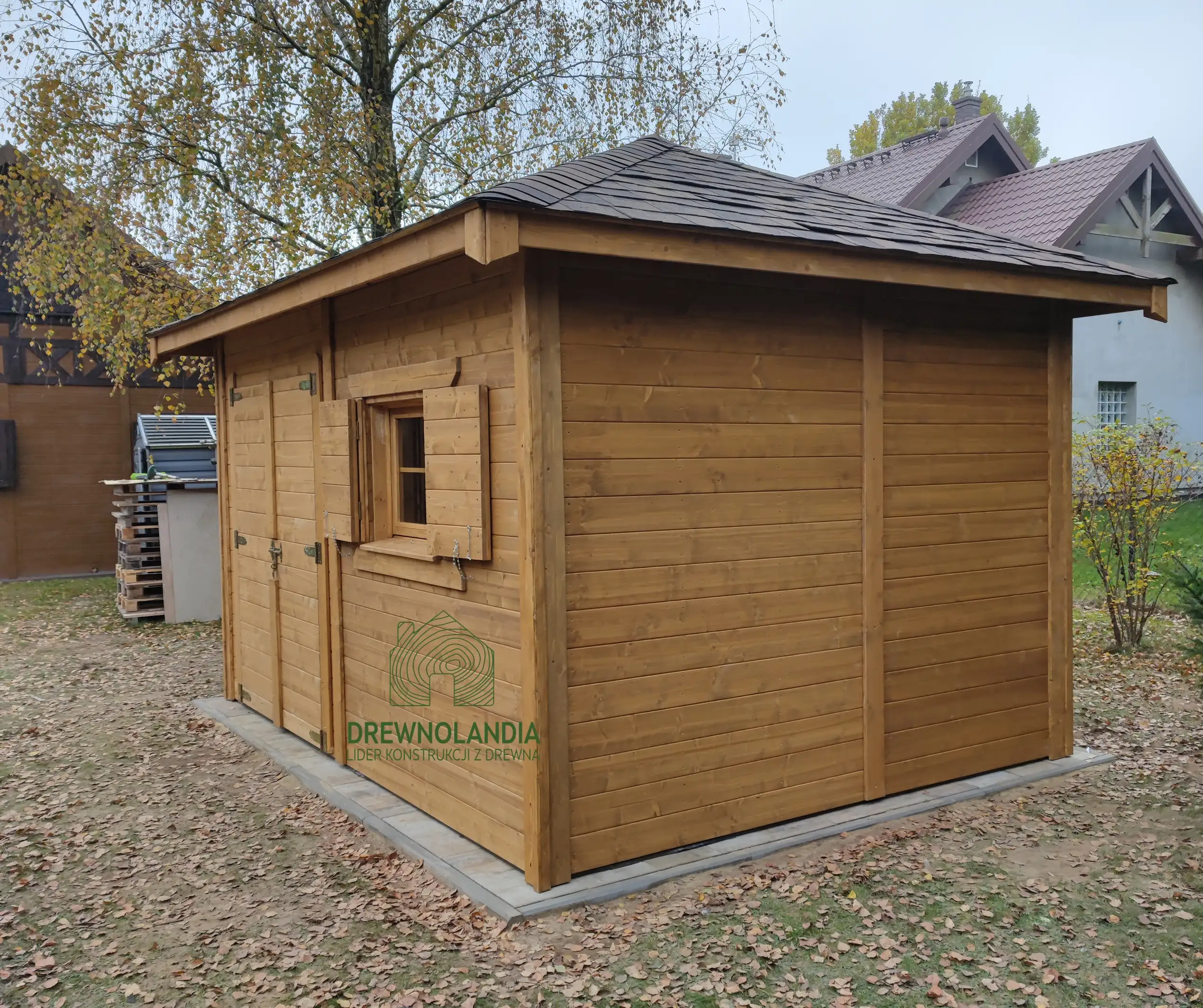 Drewniany Domek narzędziowy Jerzy - 4x3m