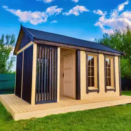 Drewniana altana, domek narzędziowy do ogrodu – Jacek, piękny i funkcjonalna