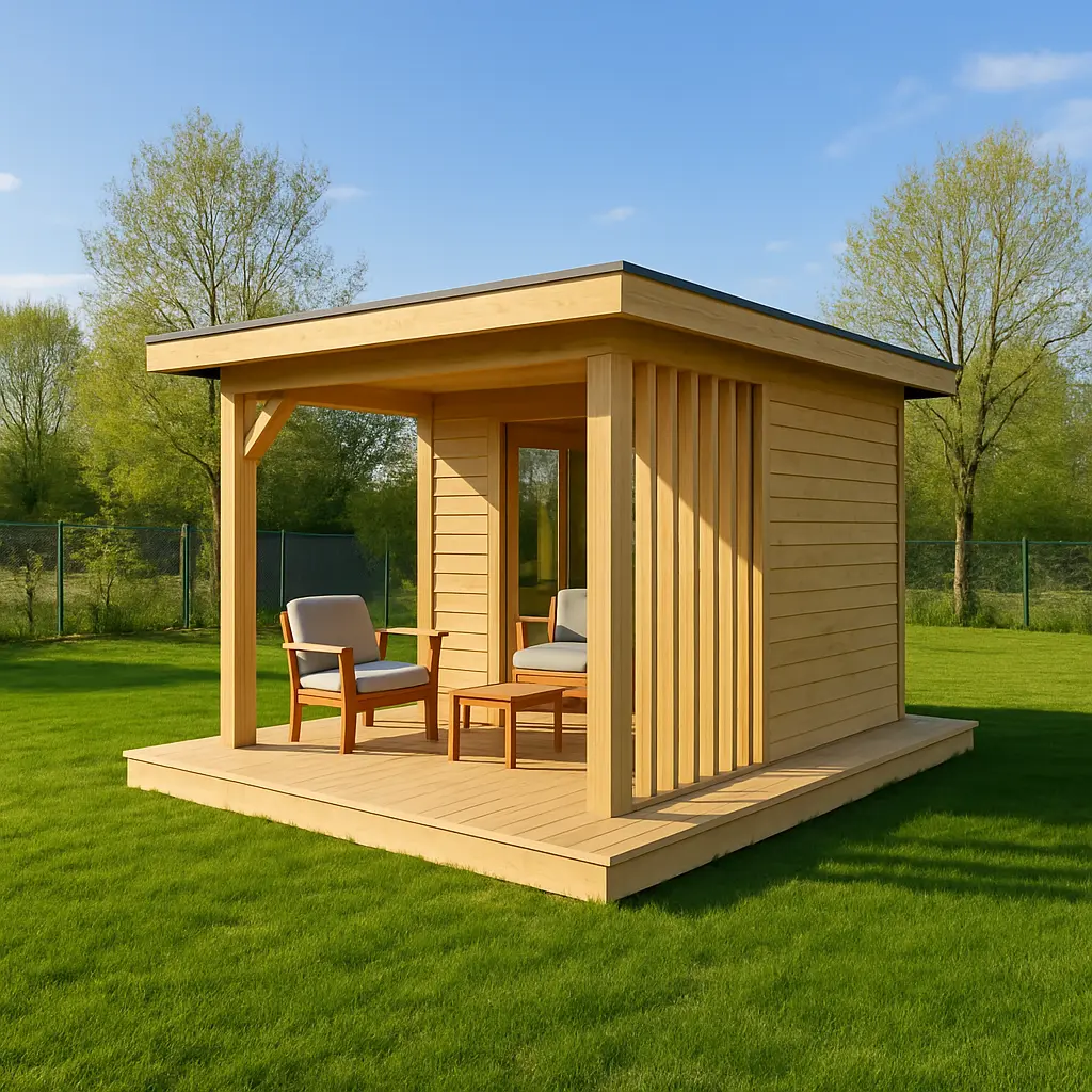 Nowoczesny Domek-Altana ogrodowa Milan – 3×2,5m + taras 3x2m