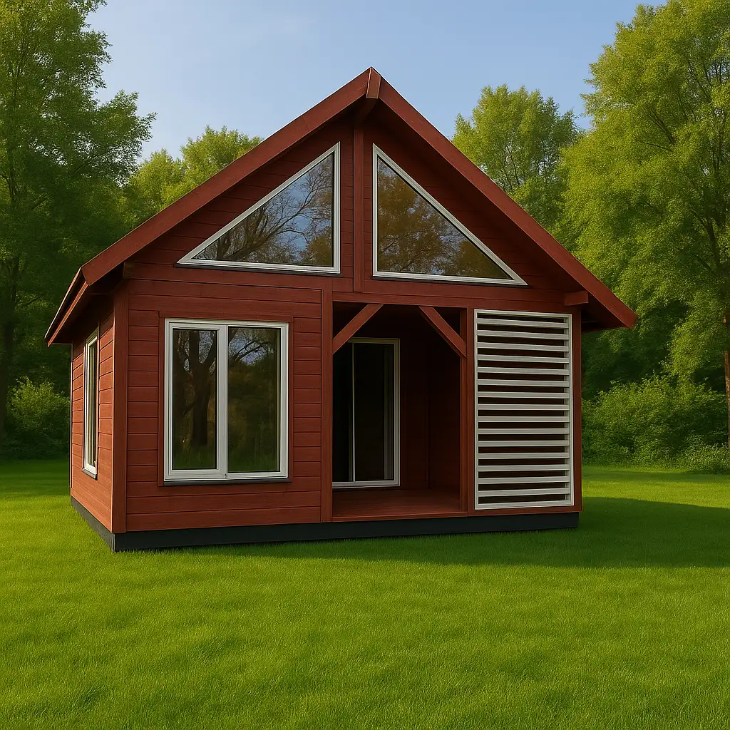 Domek letniskowy drewniany z antresolą Wiktor IV V2 – 35 m²