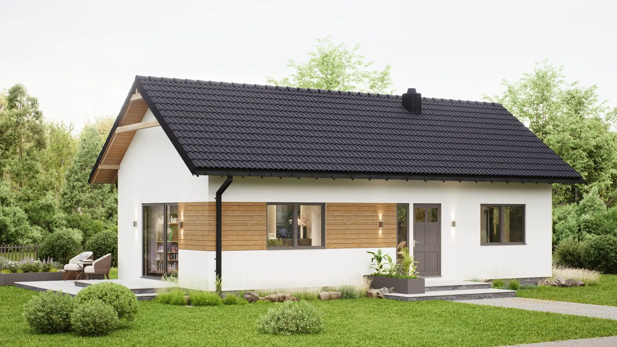 Najtańszy Dom mieszkalny całoroczny W Polsce CLT3  - WT 2021 – 70 m²