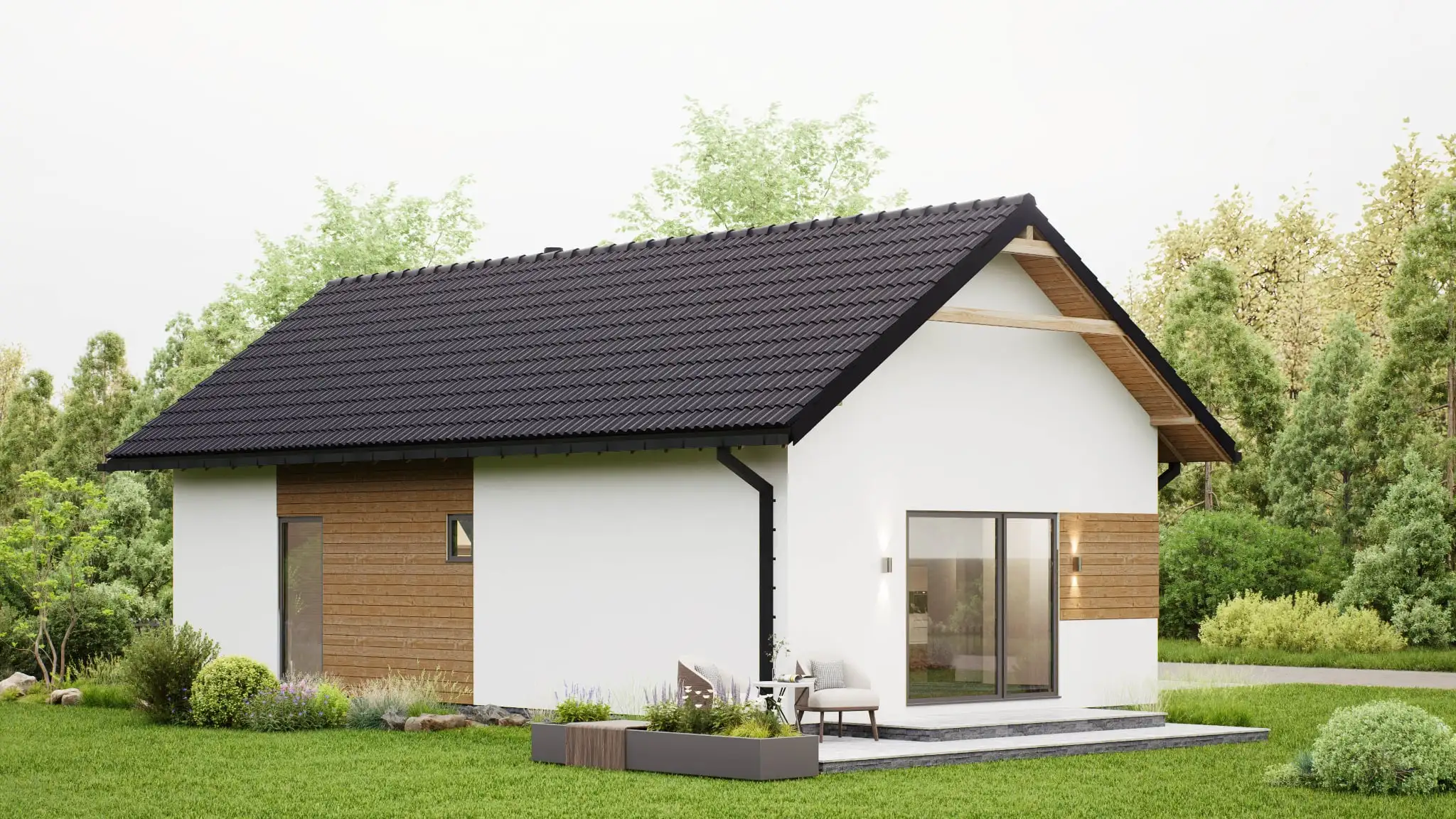 Najtańszy Dom mieszkalny całoroczny W Polsce CLT3  - WT 2021 – 70 m²