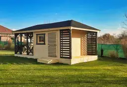 Altana z domkiem i drewutnią Ludwik v1 - 7x3m - zdjęcie 3