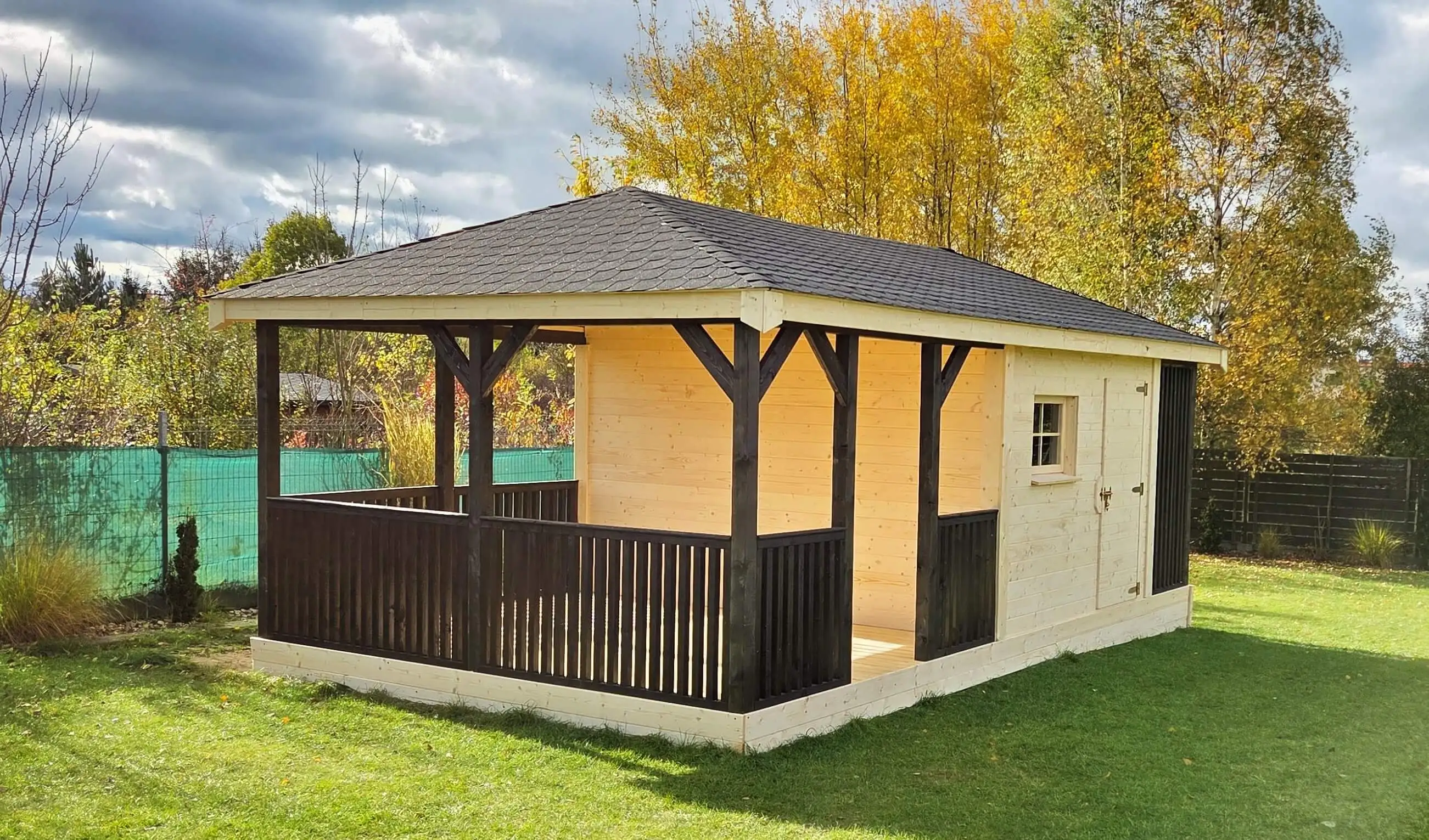 Modułowy Domek z Altaną i Drewutnią Ludwik v2 6×3 m