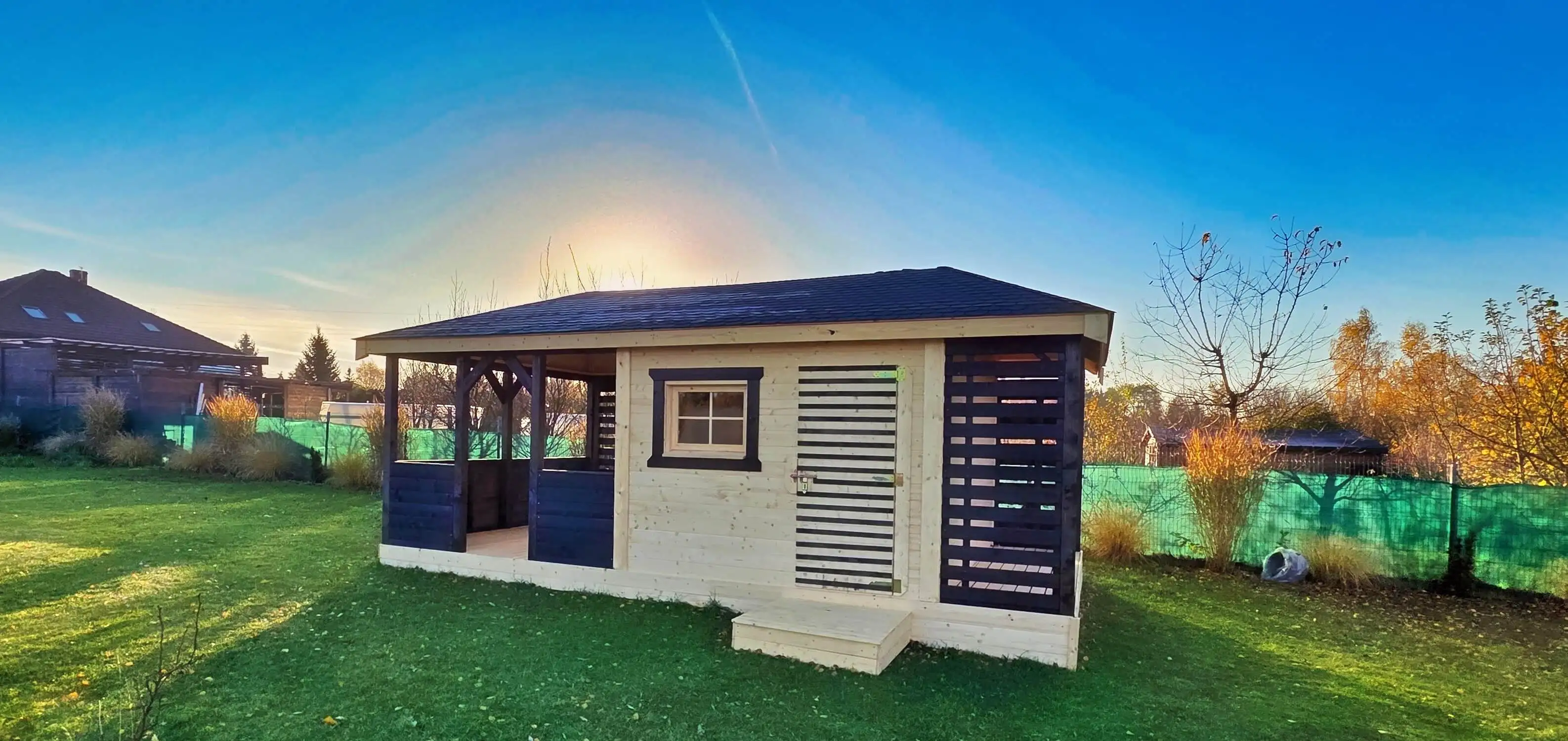 Altana Premium z Domkiem i Drewutnią Ludwik v3 6×4 m