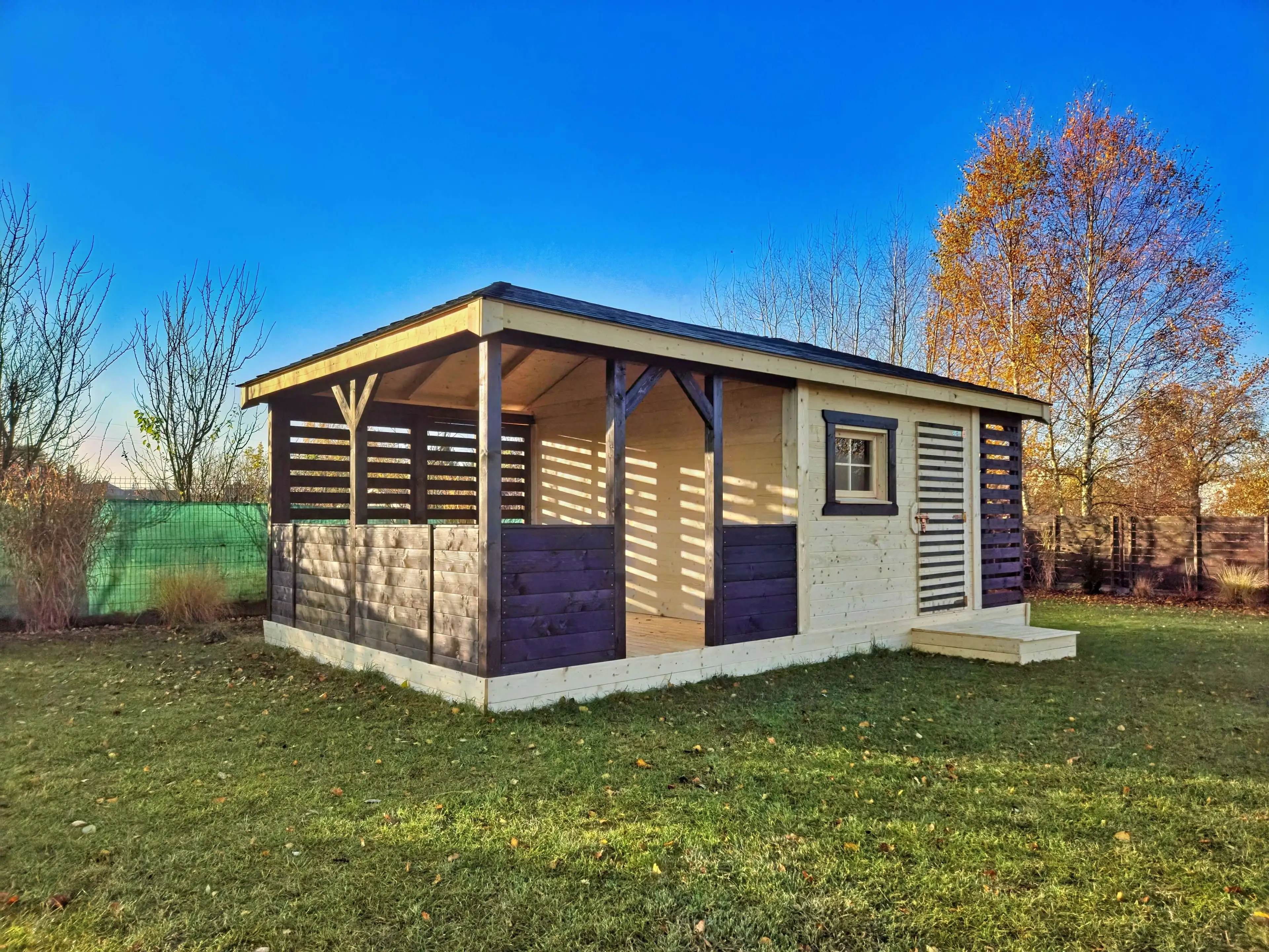 Altana Premium z Domkiem i Drewutnią Ludwik v3 6×4 m