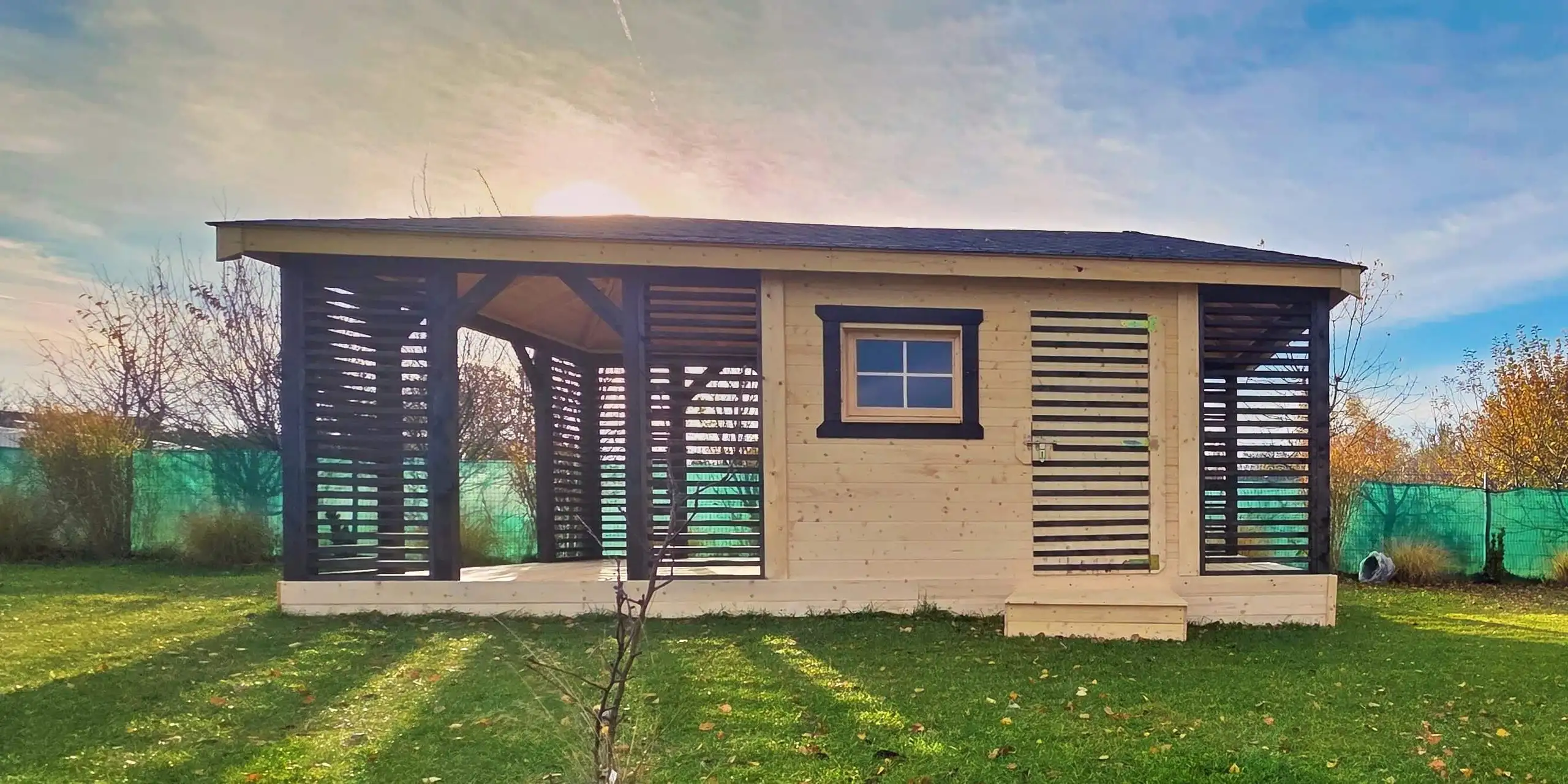 Zabudowa Ogrodowa 3w1: Altana, Domek, Drewutnia Ludwik v5 7×3 m