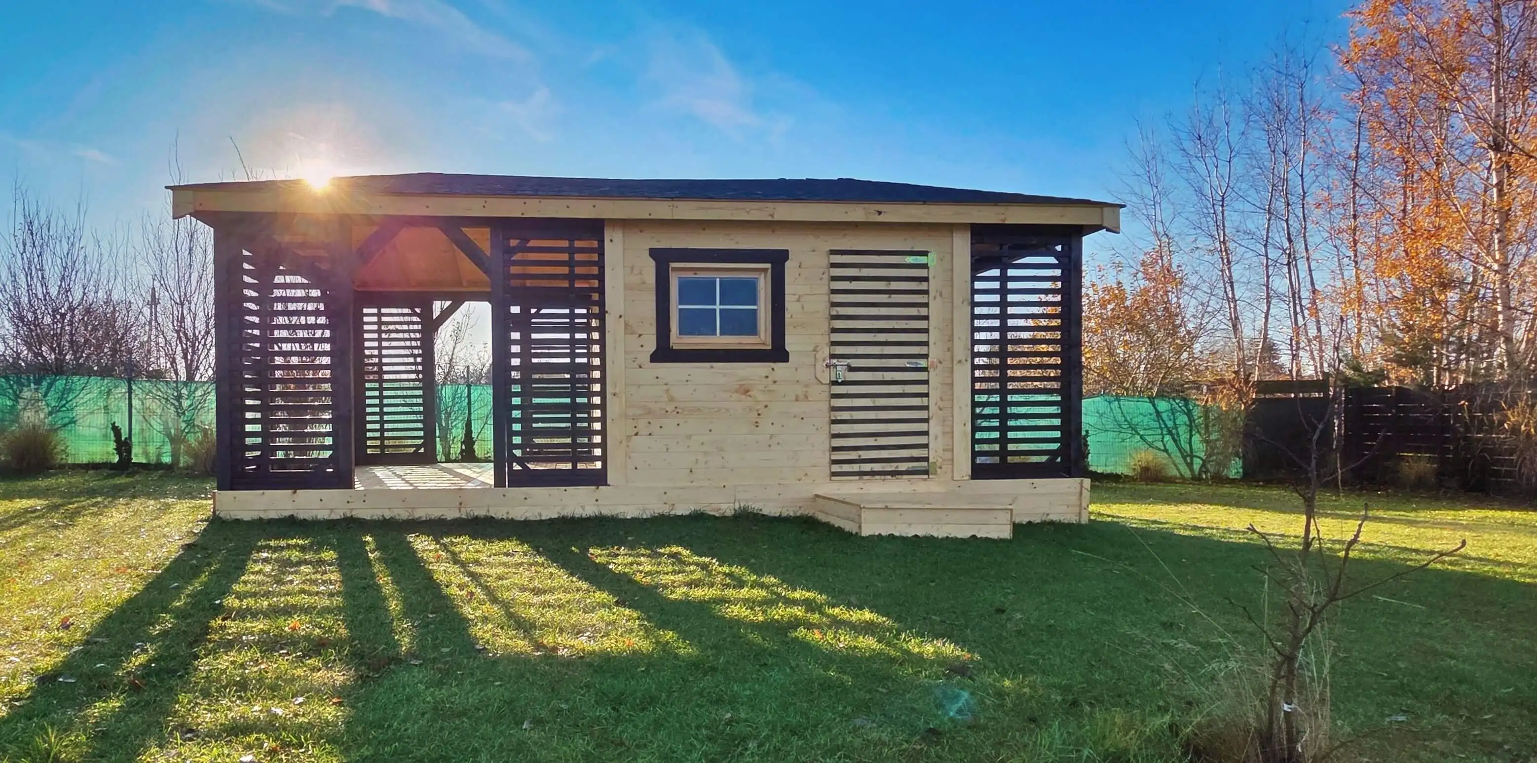 Zabudowa Ogrodowa 3w1: Altana, Domek, Drewutnia Ludwik v5 7×3 m