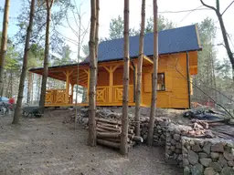 CRP10 - Domek rekreacyjny 35 m², widok detali elewacji