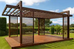 Altana pergola konstrukcja drewniana, zabudowa tarasu 