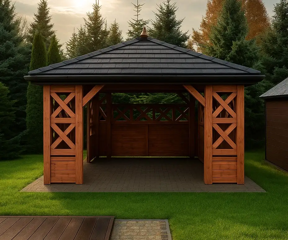 Altana Diana, pokryta blachą - 4x3,5m