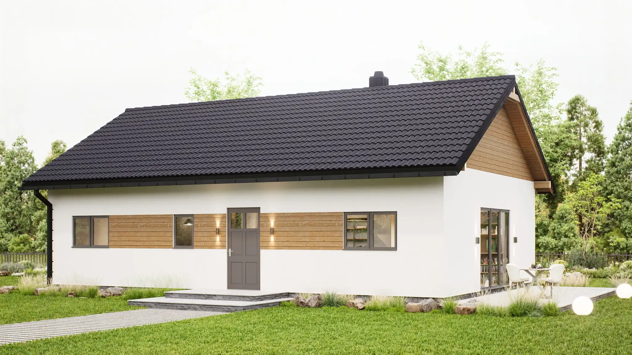 CLT4 Najtańsze ~100 m² mieszkalne w Polsce — dom całoroczny w standardzie WT 2021