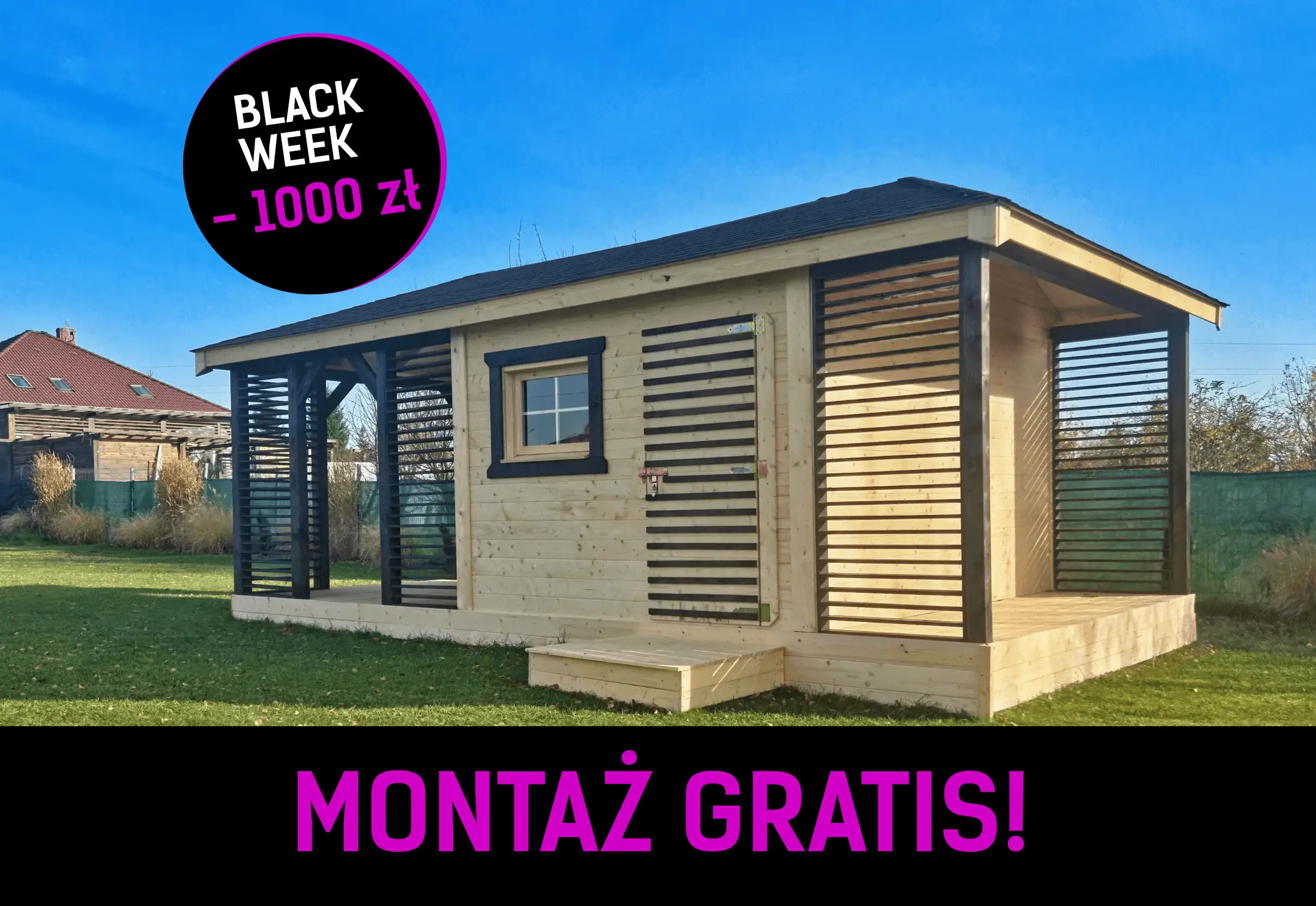 Zestaw Ogrodowy Domek + Altana + Drewutnia Ludwik v6 6×4 m