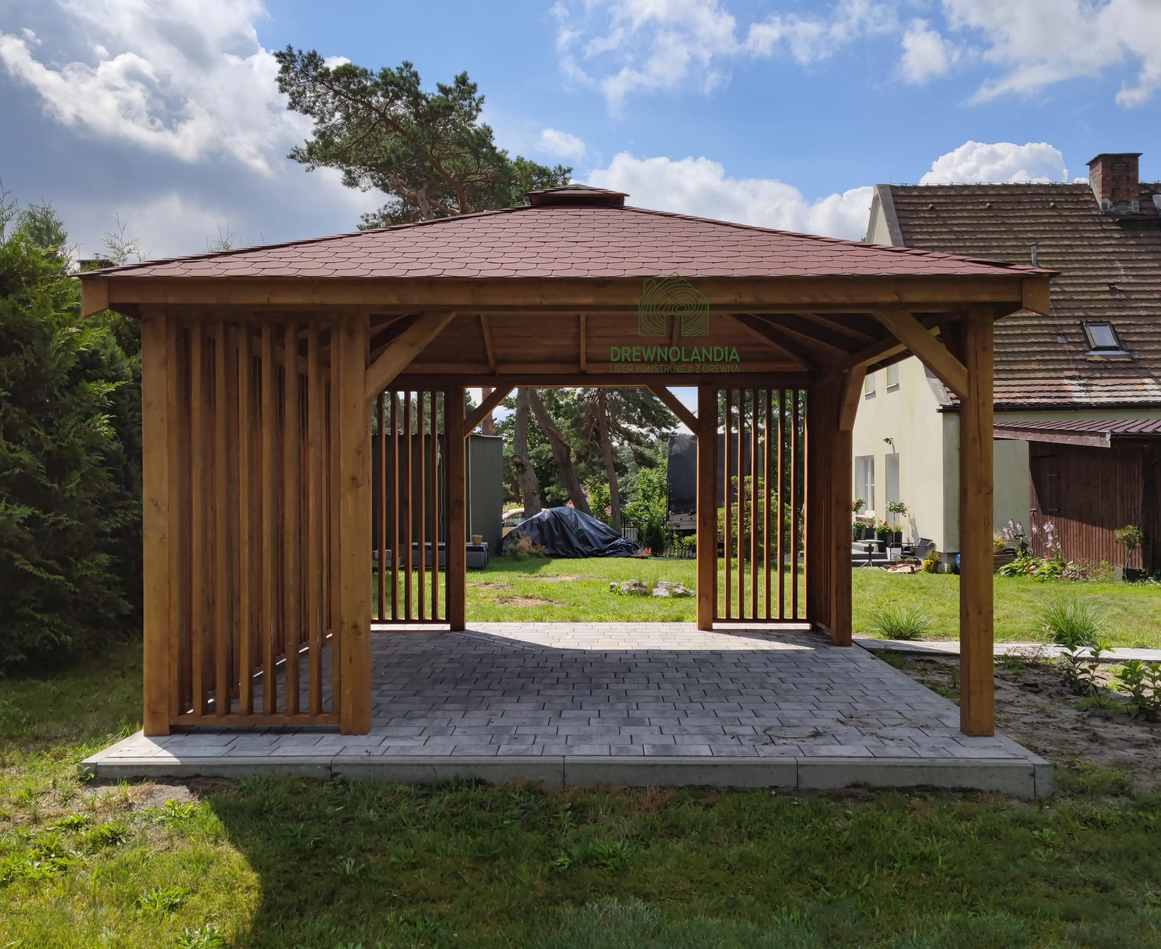 Nela – altana czworokątna do ogrodu o wymiarach 4x4 m