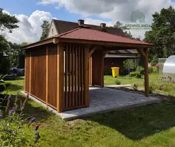 Ogrodowa altana drewniana Nela 4x4 m – praktyczne i estetyczne rozwiązanie