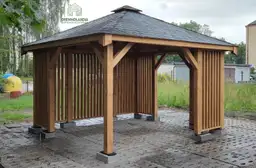 Nowoczesna altanka Nela – doskonała na działkę, wymiar 4x4 m