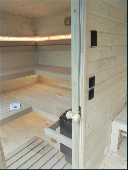 Sauna Fińska z przedsionkiem 3,5x2,5m