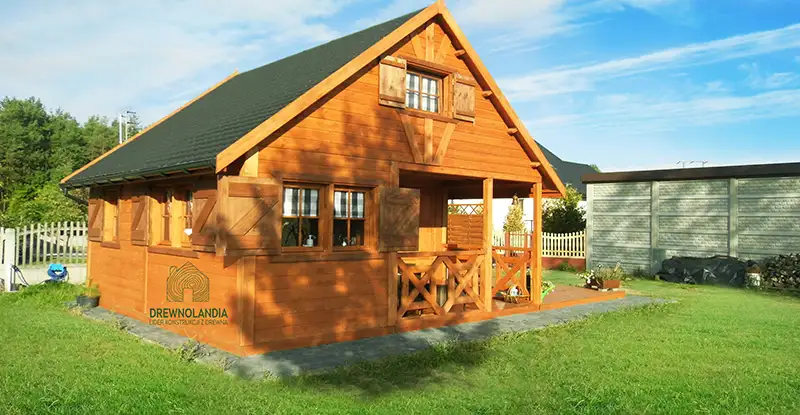 Domek z antresola Wiktor IV - wersja 1 - V1 - 5,9x5,9m SSO