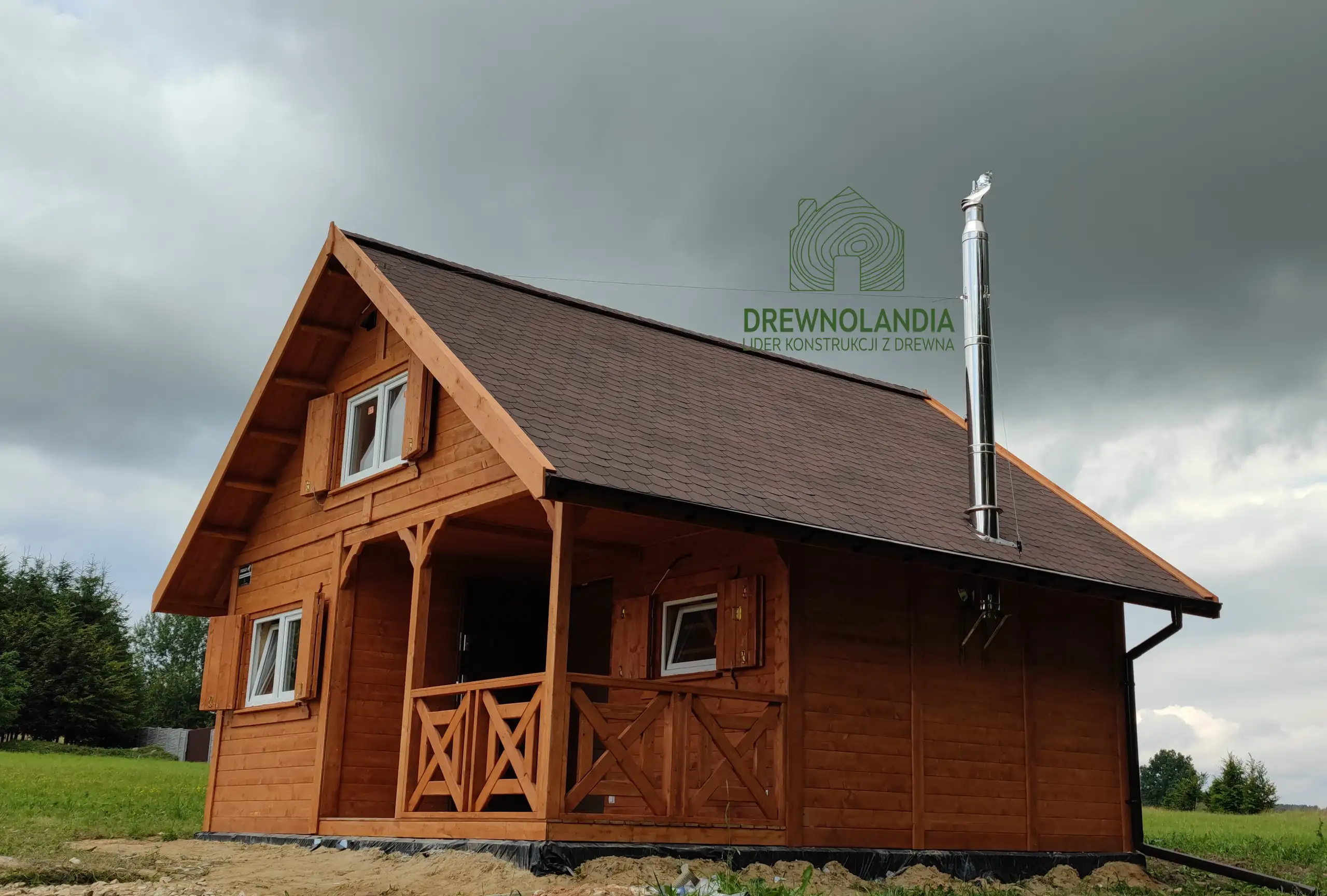 Domek z antresola Wiktor IV - wersja 1 - V1 - 5,9x5,9m SSO