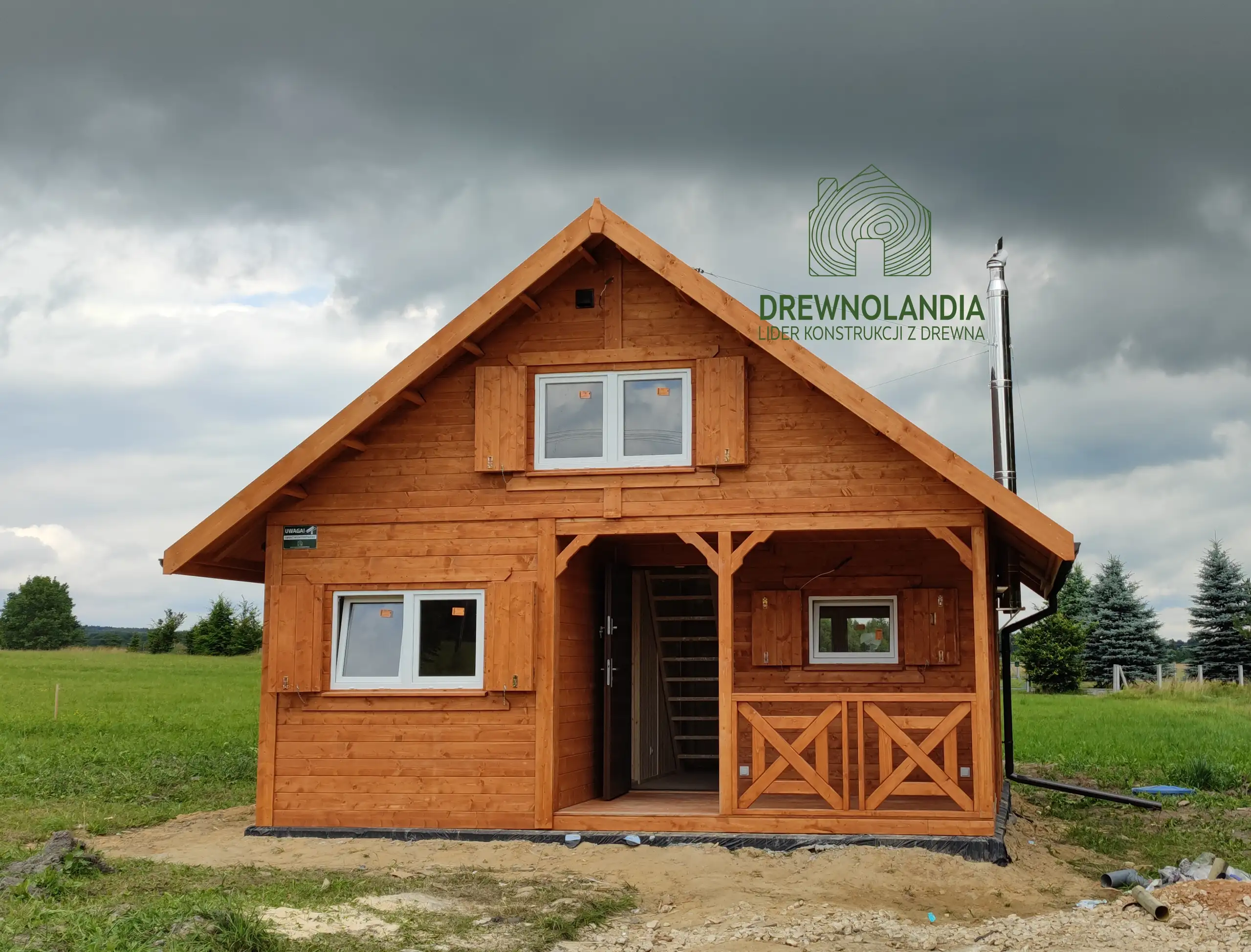 Domek z antresola Wiktor IV - wersja 1 - V1 - 5,9x5,9m SSO