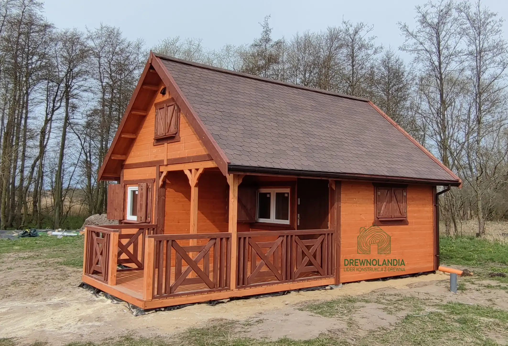 Domek drewniany Wiktor III - CRA - 5x6m 