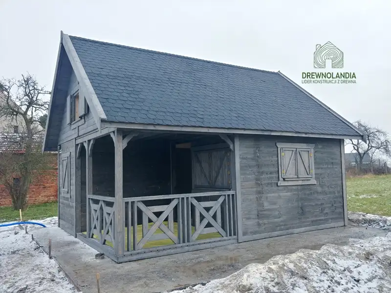 Domek drewniany Wiktor III - CRA PLUS - 5x6m 