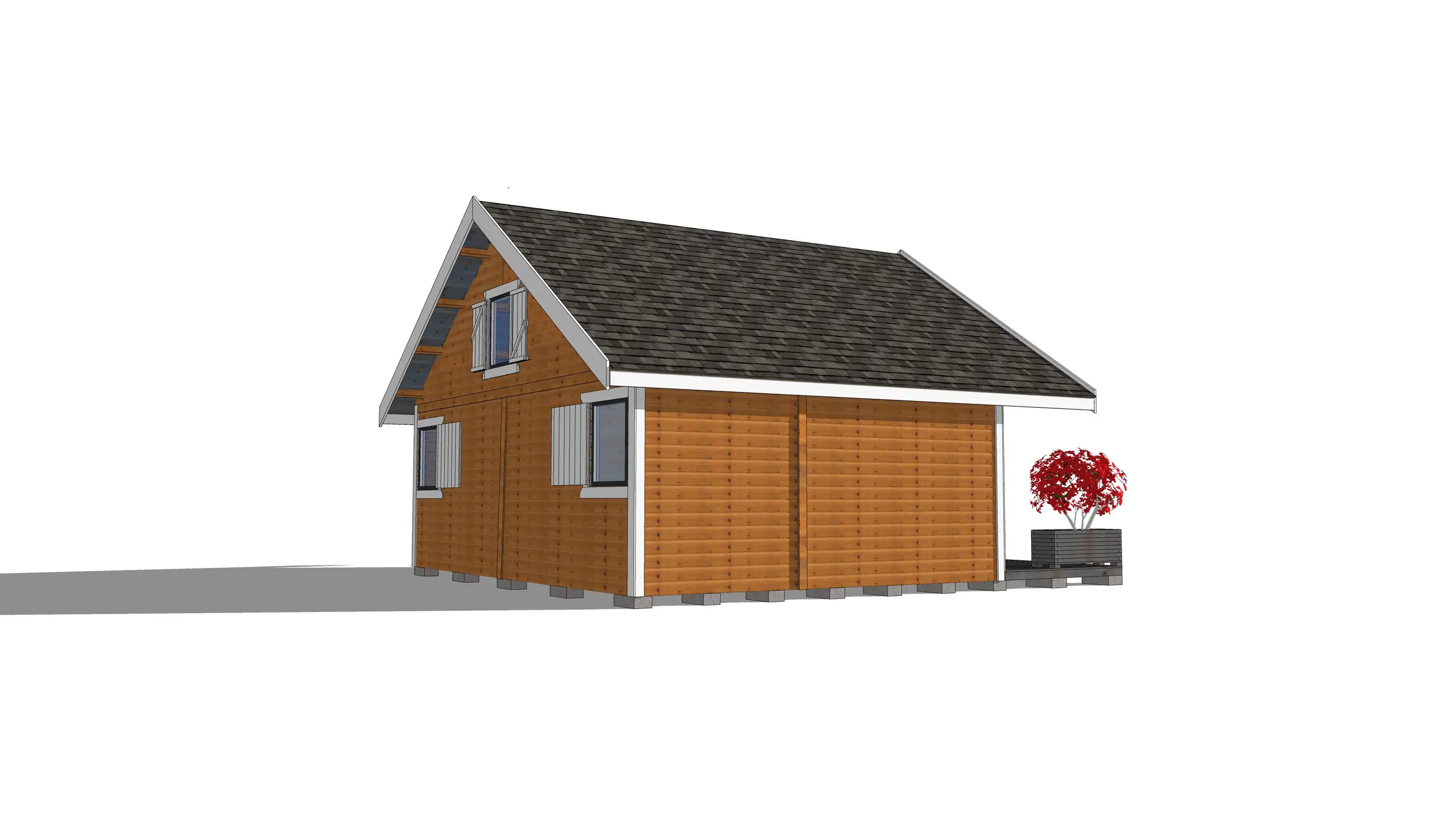 Domek Adam III 7 × 5 m – standard WT2021