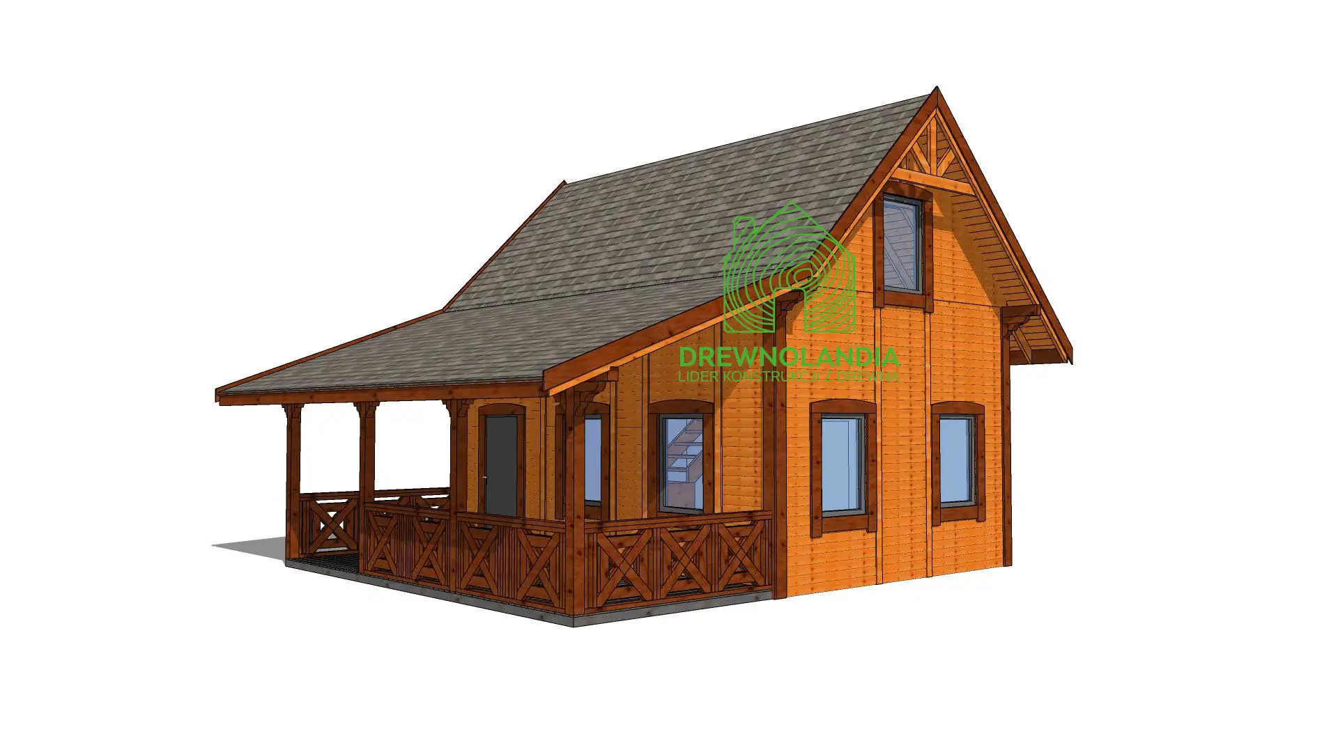 Domek Albert III CRA 7mx5m +taras 7mx3m