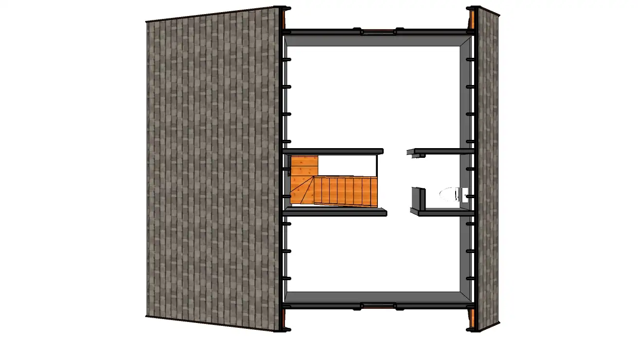 Domek Albert III CRA 7mx5m +taras 7mx3m
