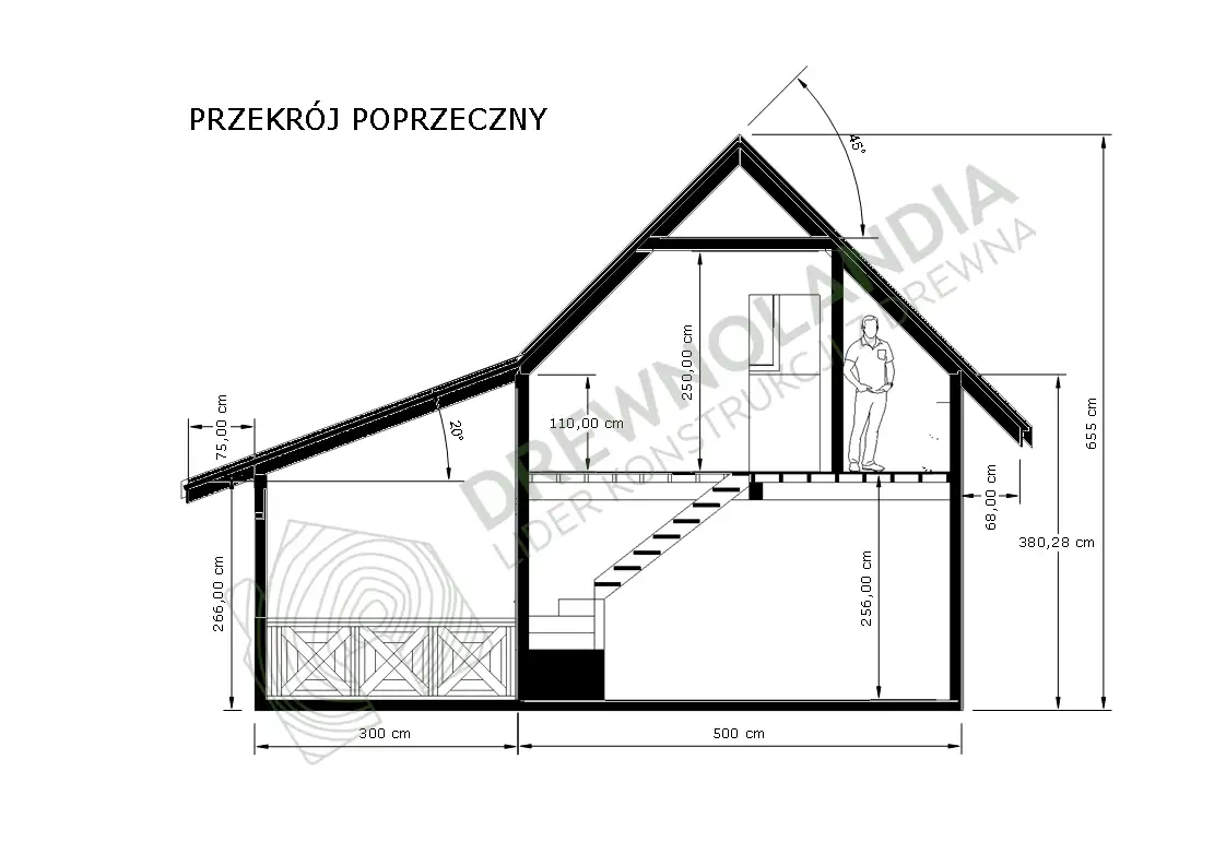 Domek Albert III CRA 7mx5m +taras 7mx3m