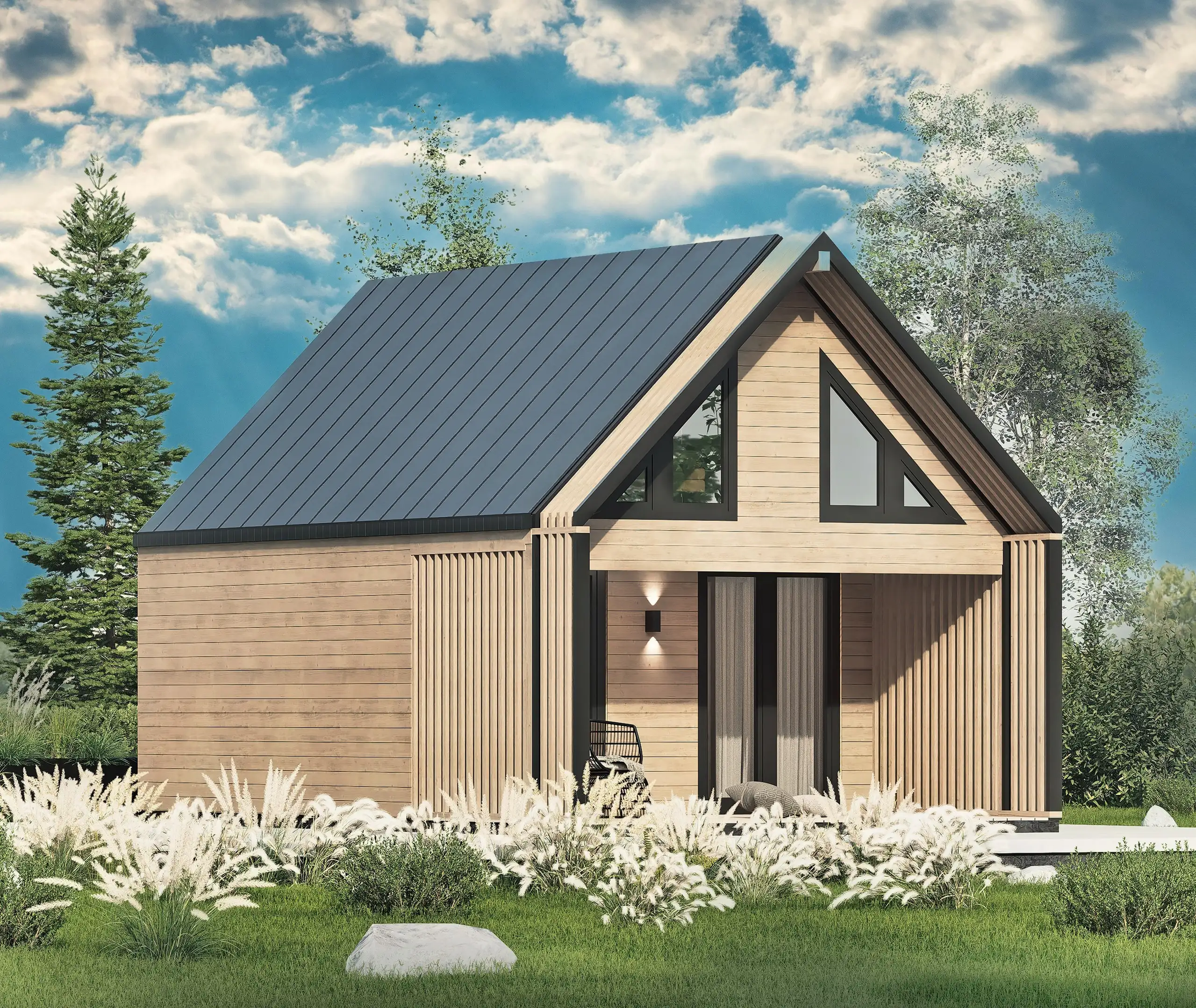 Domek Amadeusz IV v2 - 7,7x4,5m (SSO)