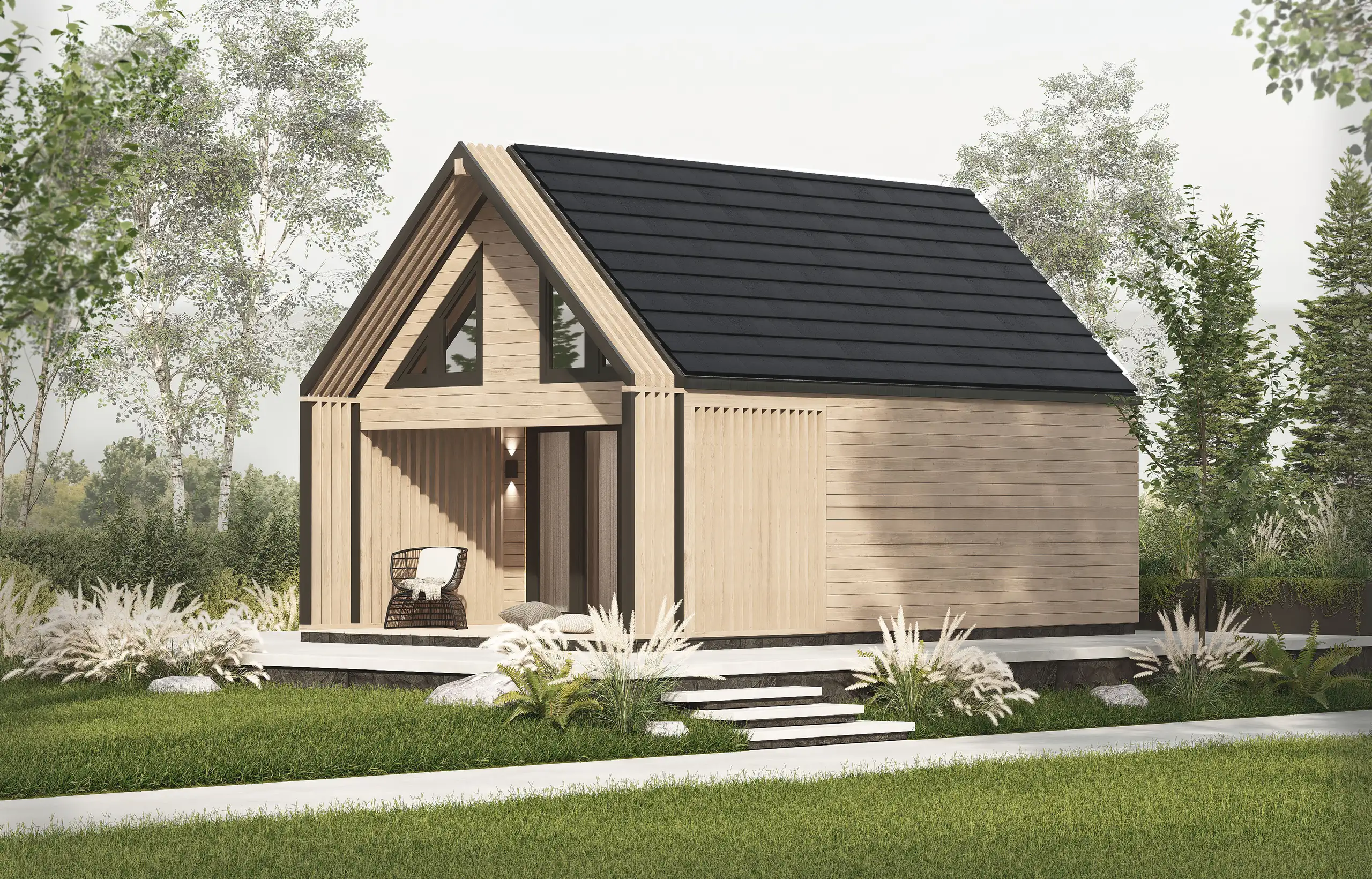 Domek Amadeusz IV v2 - 7,7x4,5m (SSO)