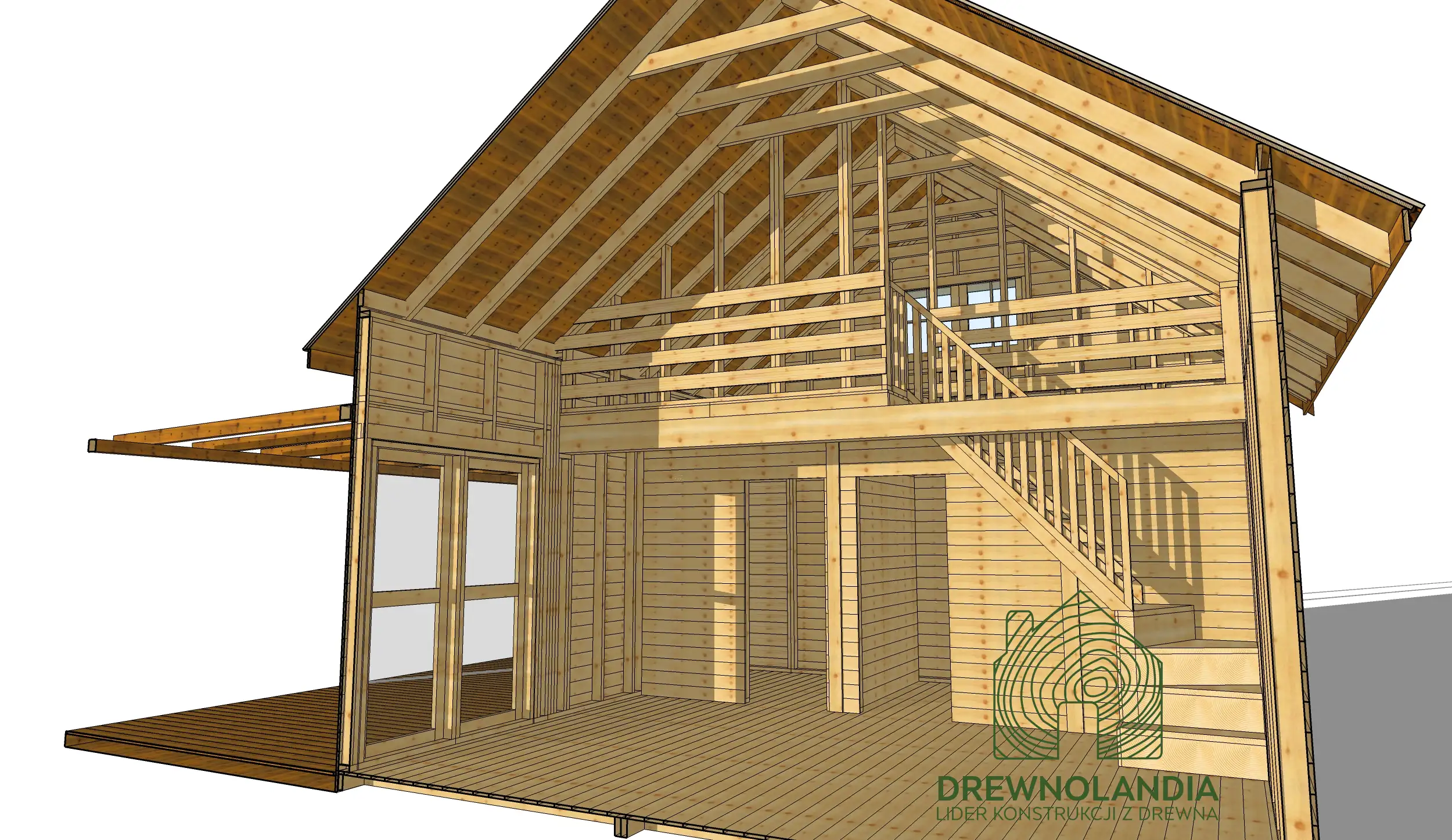 Domek Julianek SSZ 6x5,5m z tarasem (CRA)