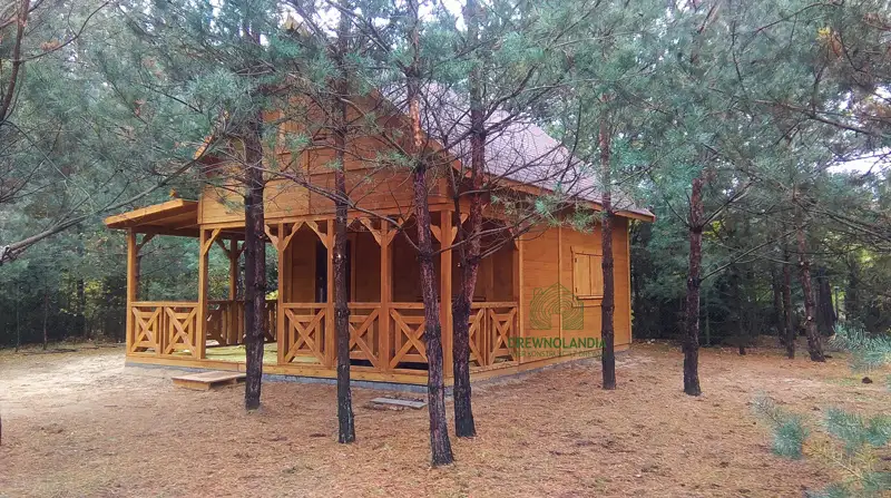 Domek Olaf 7x5m z tarasem bocznym 7x2m (SSO)