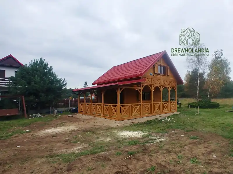 Domek Olaf 7x5m z tarasem bocznym 7x2m (SSO)