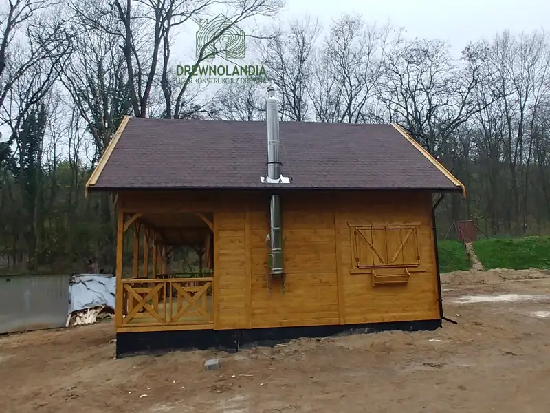 Domek Olaf 7x5m z tarasem bocznym 7x2m (SSO)