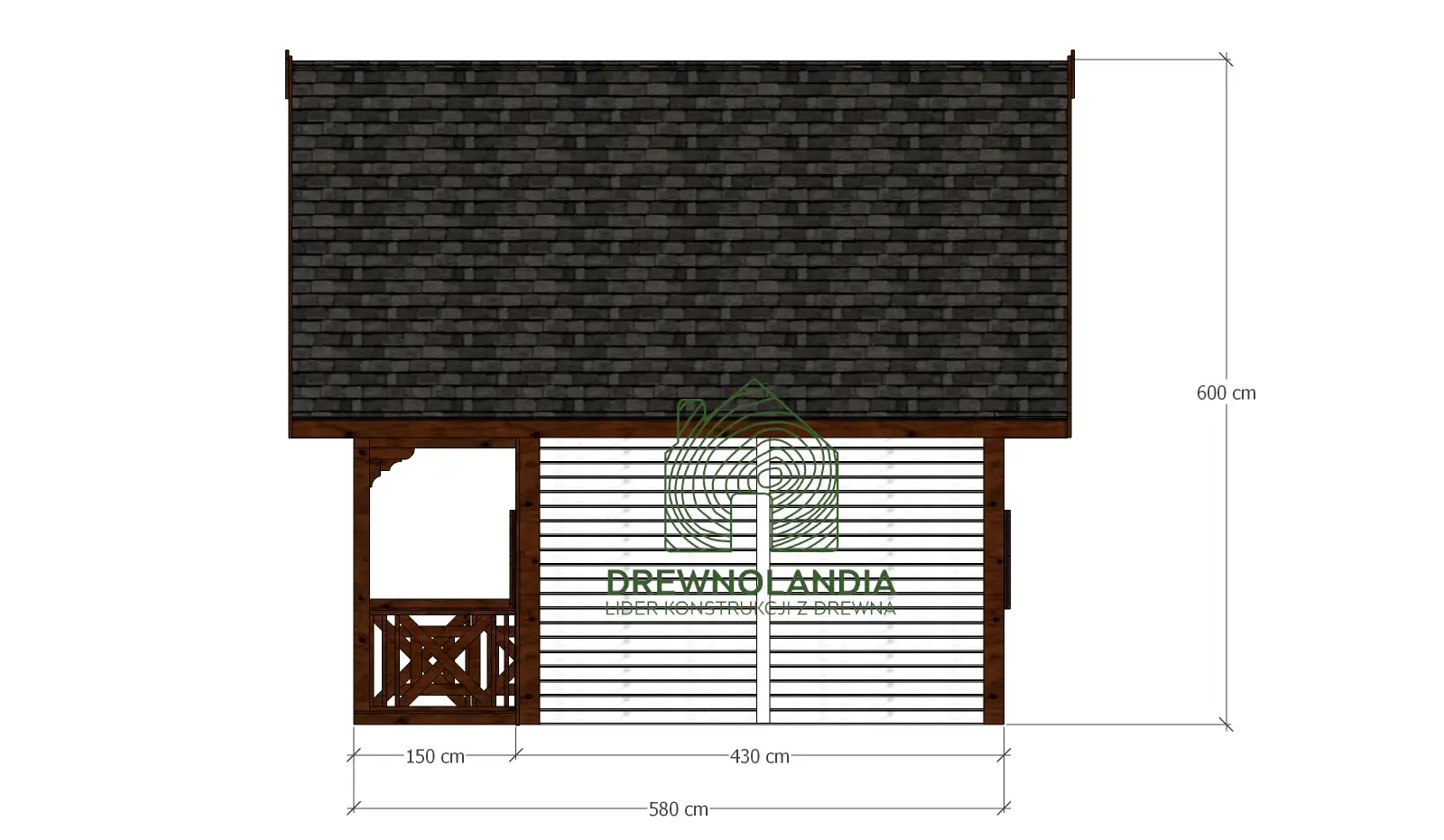 Domek Czarek SSZ 6m x 5,8m (SSO)