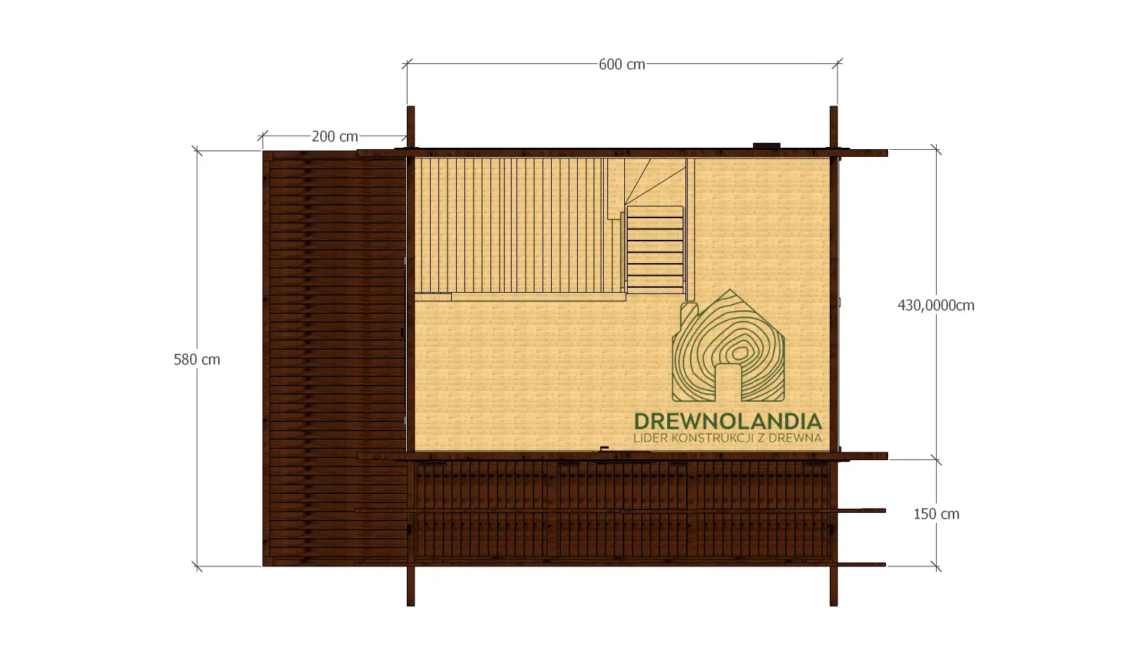 Domek Czarek SSZ 6m x 5,8m (SSO)