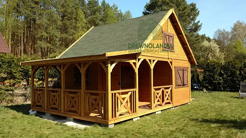 Domek Mieszko II 5m x 5m  + taras boczny 1,5x5m (SSO)