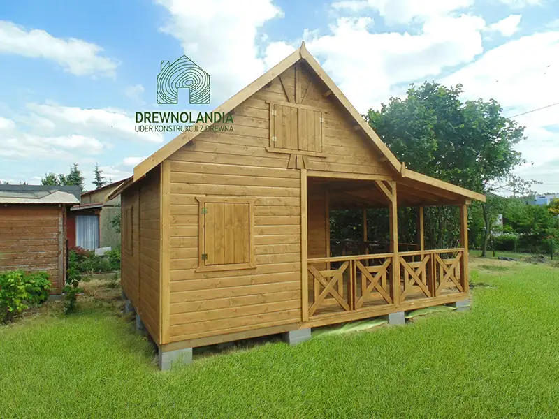 Domek Mieszko I 4x5m + taras boczny 1,5x5m (SSO)