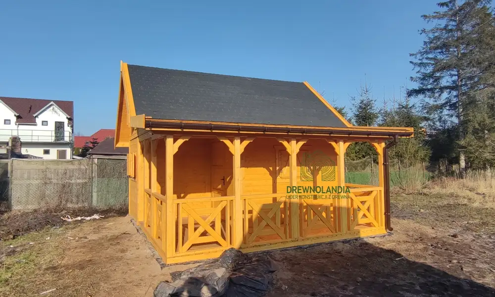 Domek Mieszko I 4x5m + taras boczny 1,5x5m (SSO)