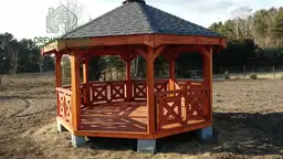 Drewniana altana ogrodowa nowoczesna