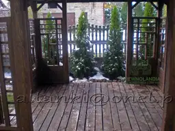 zimowa altanka ogrodowa