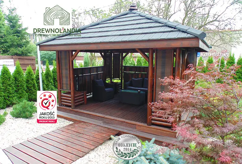 Altana Diana z technorattanem, pokryta blachą - 4x3,5m