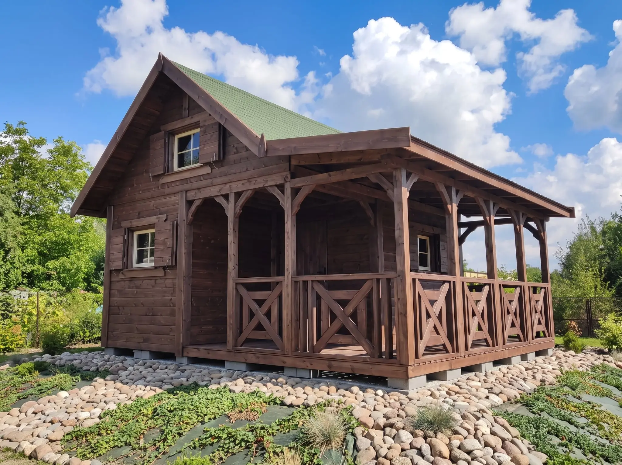 Mieszko I Cabin 4x5m + side terrace 1,5x5m (CRA)