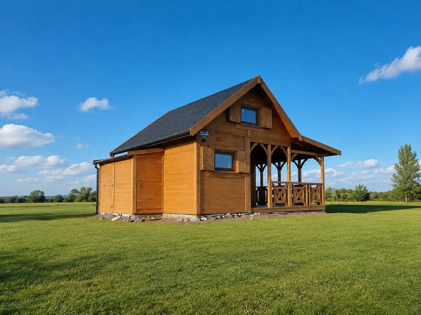 Mieszko I Cabin 4x5m + side terrace 1,5x5m (CRA)