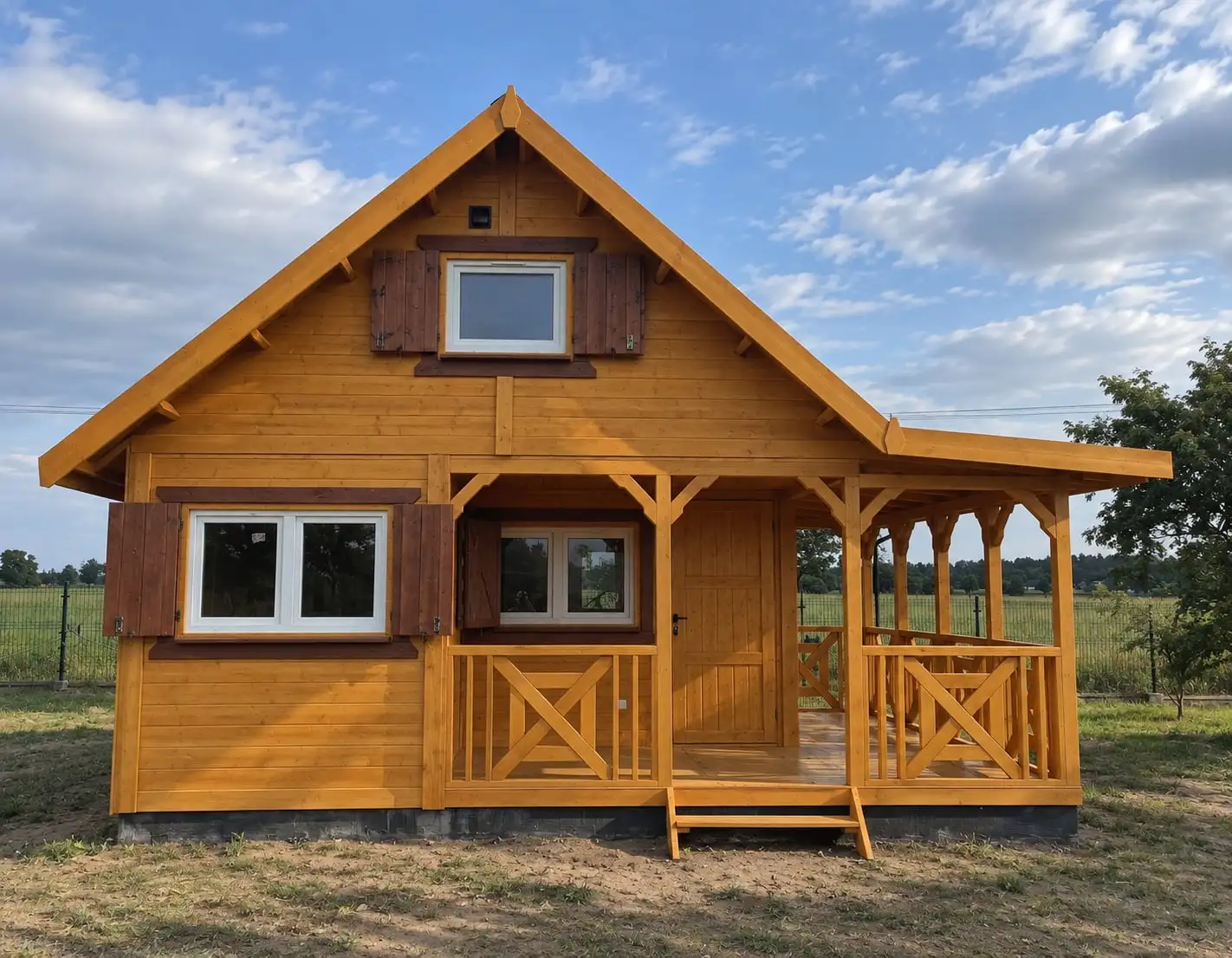Mieszko II Cabin 5m x 5m + side terrace 1,5x5m (SSZ)