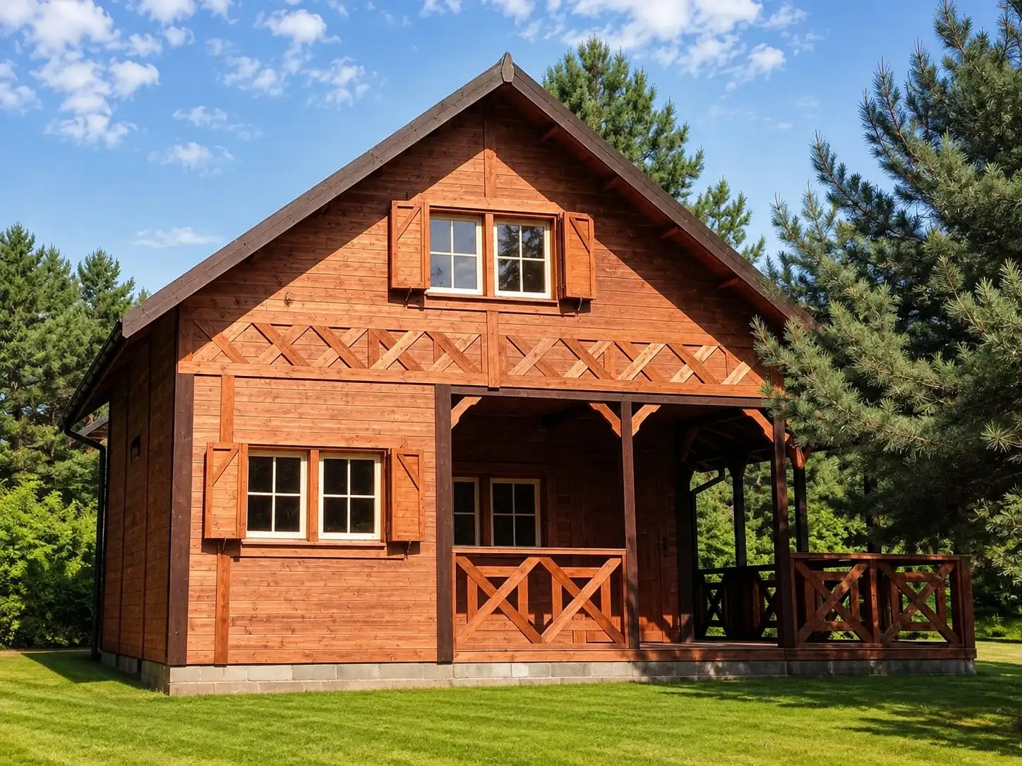 Mieszko II Cabin 5m x 5m + Side Terrace 1,5x5m (SSO)