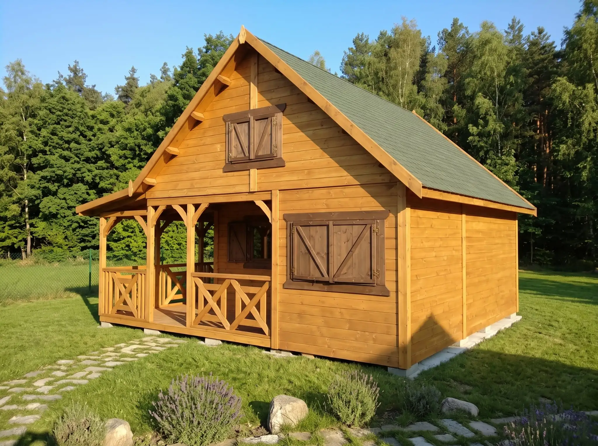 Mieszko II Cabin 5m x 5m + Side Terrace 1,5x5m (SSO)