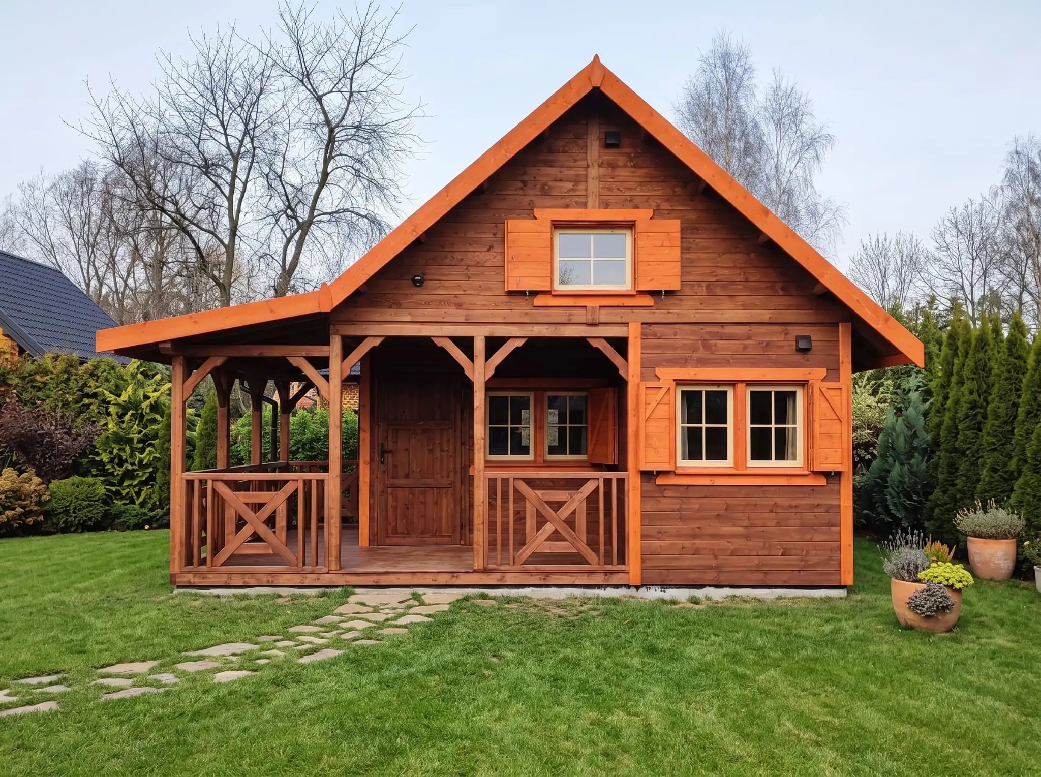 Mieszko II Cabin 5m x 5m + side terrace 1,5x5m (CRA)